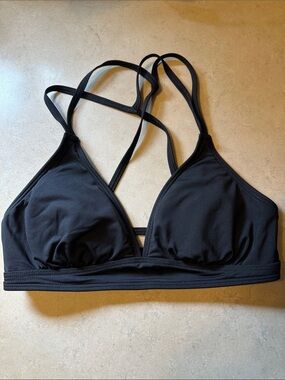 Athleta Black Strappy Triangle Bikini Top
